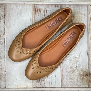 Trask Reily Studded Leather Ballet Flats